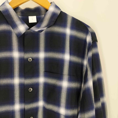 FRONT 11201 オンブレレーヨンチェックシャツ メンズ L