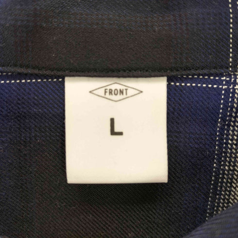 FRONT 11201 オンブレレーヨンチェックシャツ メンズ L