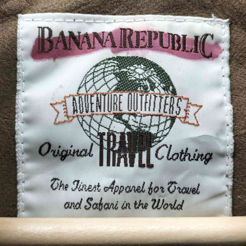 バナナリパブリック BANANA REPUBLIC 80S OLD 初期 旧ロゴ タグ ヨーク スイッチング 本革 オール レザー ウエスタン ダウン ベスト vintage ヴィンテージ メンズ