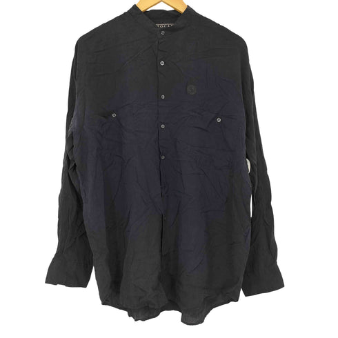 bogari シルク バンドカラーシャツ メンズ import:XL