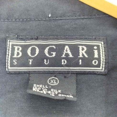 bogari シルク バンドカラーシャツ メンズ import:XL