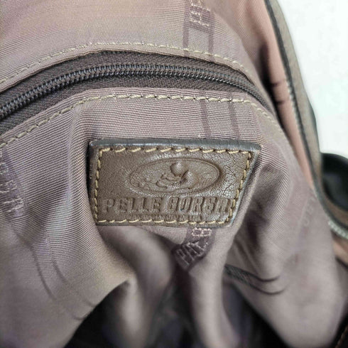 ペレボルサ PELLE BORSA 切替 デザイン レザー ショルダー バッグ Y2K レディース