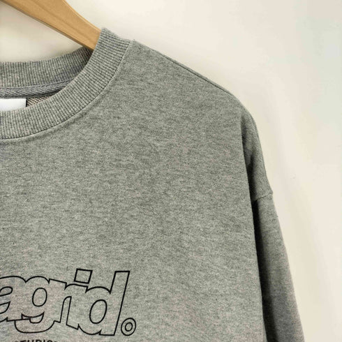 マハグリッド mahagrid MGDDESIGNSTUDIO アウトライン ロゴ プリント クルーネック スウェット 韓国 レディース import:S