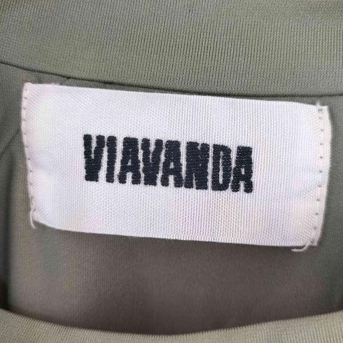 ヴィアヴァンダ viavanda 5分袖ラインステッチ カットソー レディース FREE
