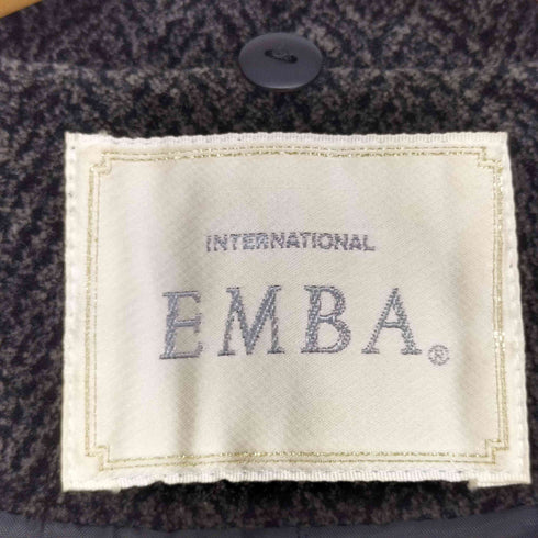 エンバ EMBA ヘリンボーン柄 テーラード ジャケット レディース