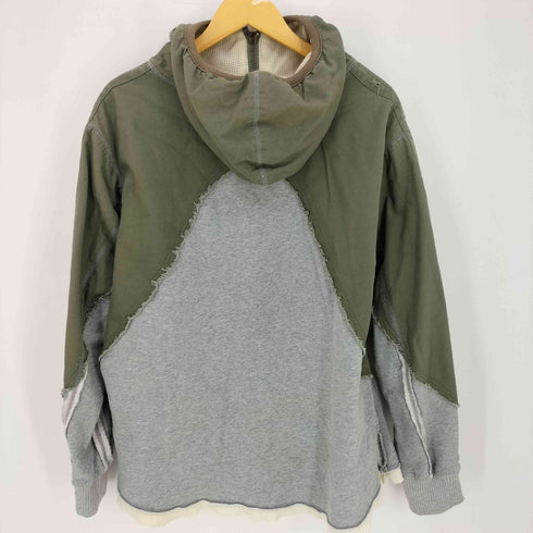 KARAKU 異素材コンビダメージトールパーカー メンズ JPN:XL