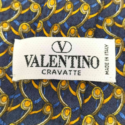 ヴァレンティノ Valentino CRAVATTE 総柄 シルクネクタイ メンズ