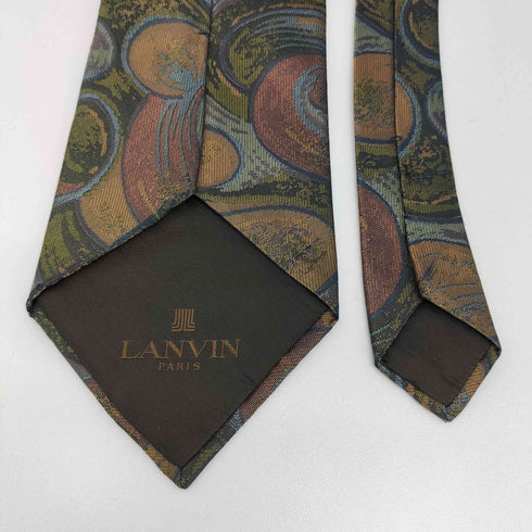 ランバンパリ LANVIN PARIS 総柄 シルクネクタイ メンズ