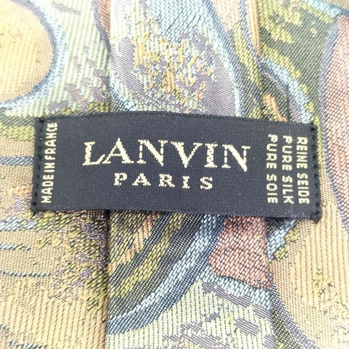 ランバンパリ LANVIN PARIS 総柄 シルクネクタイ メンズ