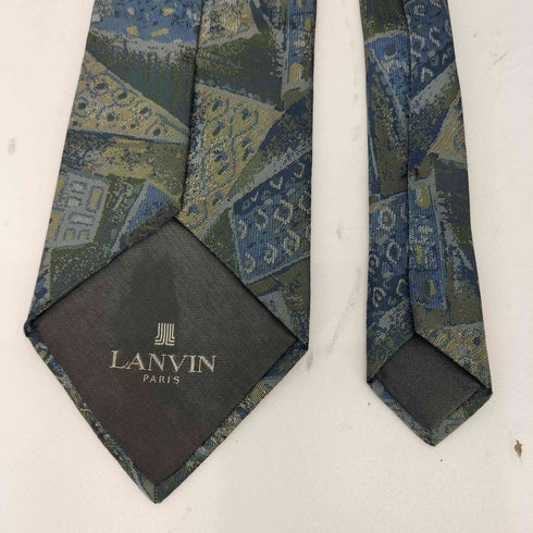 ランバンパリ LANVIN PARIS 総柄 シルクネクタイ メンズ