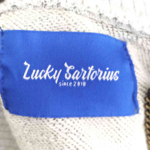 LUCKY SARTORIUS リメイク ダメージパッチワークデザイン ジップアップジャケット メンズ JPN:XL
