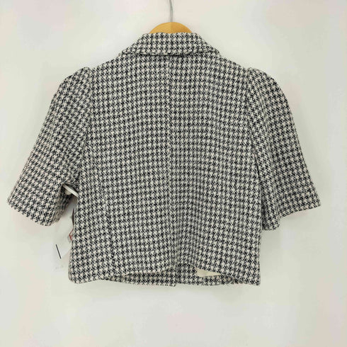 スナイデル snidel 千鳥格子柄 ハーフスリーブツイードバリエジャケット ボックスミニスカート レディース トップス ONE SIZE スカート1