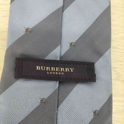 バーバリーロンドン BURBERRY LONDON ホース刺繍 ストライプ柄 シルクネクタイ メンズ