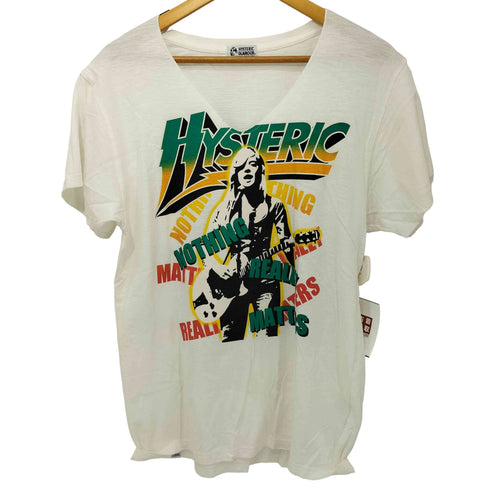 ヒステリックグラマー HYSTERIC GLAMOUR NOTHING REALLY MATTERS ビッグVネック Tシャツ レディース ONE SIZE