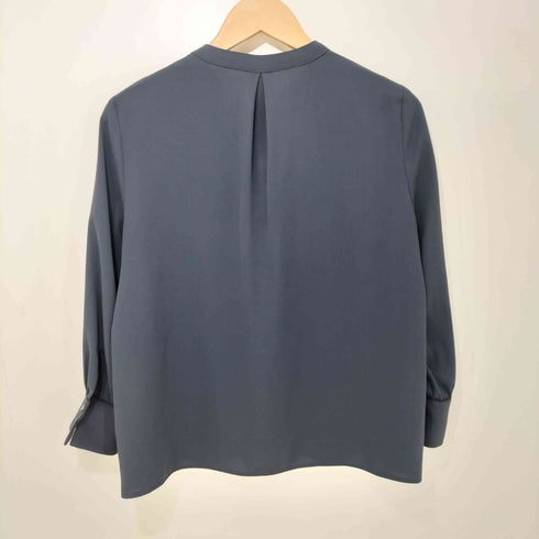 ユナイテッドアローズグリーンレーベルリラクシング UNITED ARROWS green label relaxing タック バイカラー 七分袖 ブラウス レディース