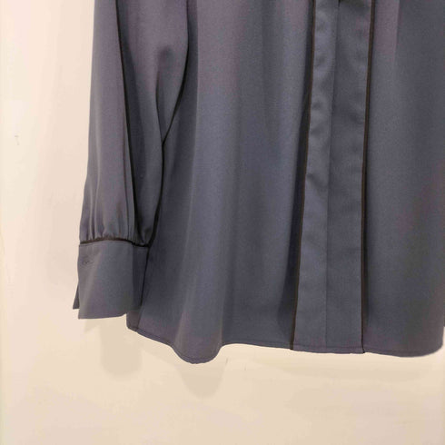 ユナイテッドアローズグリーンレーベルリラクシング UNITED ARROWS green label relaxing タック バイカラー 七分袖 ブラウス レディース
