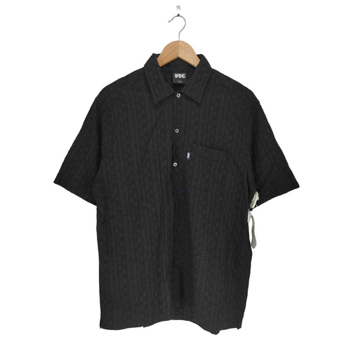 エフティーシー FTC CHECKER LACE SHIRT チェッカー レース 半袖 シャツ メンズ L