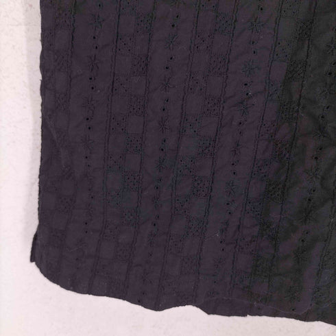 エフティーシー FTC CHECKER LACE SHIRT チェッカー レース 半袖 シャツ メンズ L
