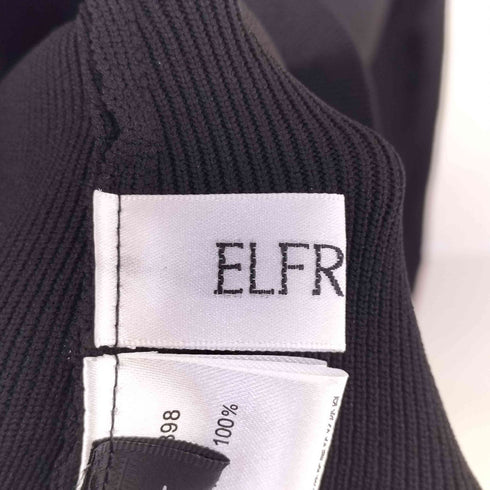 エルフランク ELFRANK ボーダー フリルスリーブ ニット ロング ワンピース レディース FREE