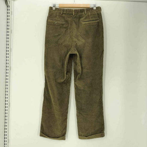 ランズエンド LANDS END 90-00S USA製 OLD 2タック ワイド 太畝 コーデュロイ コーズ トラウザー パンツ メンズ 33