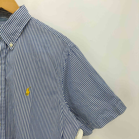 ラルフローレン RALPH LAUREN 現行タグ ポニー刺繍 ボタンダウン ストライプ S/S シャツ メンズ import:M
