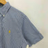 ラルフローレン RALPH LAUREN 現行タグ ポニー刺繍 ボタンダウン ストライプ S/S シャツ メンズ import:M