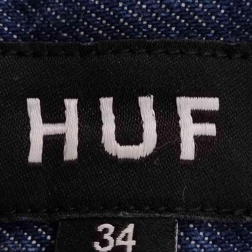 ハフ HUF CLASSIC DENIM PANT グリーンステッチ バギーデニム メンズ 34inch
