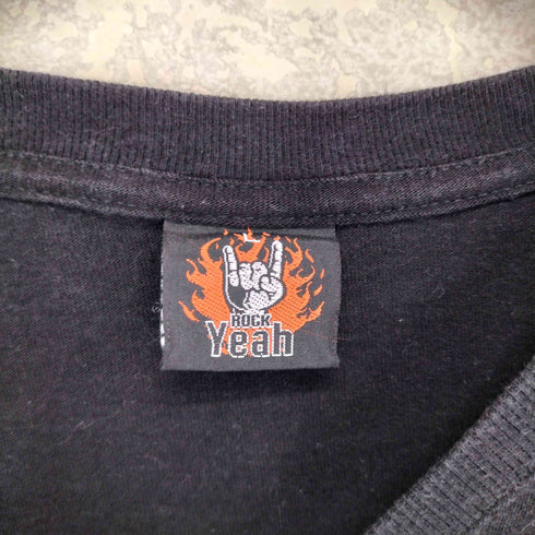 ロックイェア rock yeah フロント プリント バンド 半袖 Tシャツ メンズ L