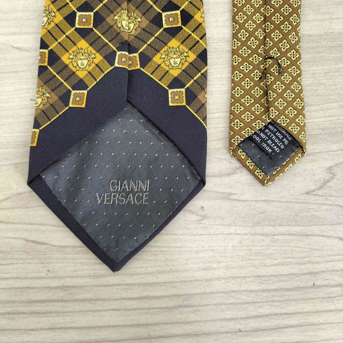 ジャンニヴェルサーチ GIANNI VERSACE メデューサ柄 ワイドタイ シルクネクタイ メンズ
