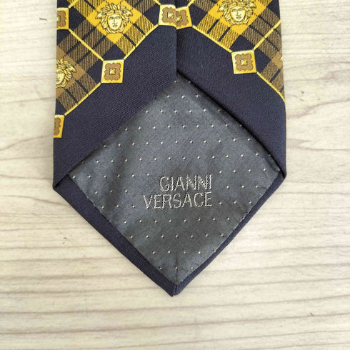 ジャンニヴェルサーチ GIANNI VERSACE メデューサ柄 ワイドタイ シルクネクタイ メンズ