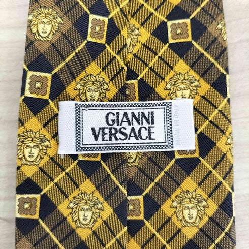 ジャンニヴェルサーチ GIANNI VERSACE メデューサ柄 ワイドタイ シルクネクタイ メンズ