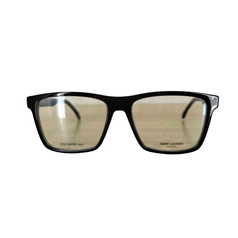 サンローランパリ SAINT LAURENT PARIS スクエア型 ブラックフレーム メガネ メンズ 55□17-145
