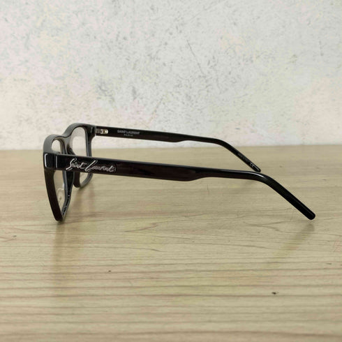サンローランパリ SAINT LAURENT PARIS スクエア型 ブラックフレーム メガネ メンズ 55□17-145