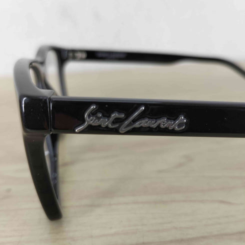 サンローランパリ SAINT LAURENT PARIS スクエア型 ブラックフレーム メガネ メンズ 55□17-145
