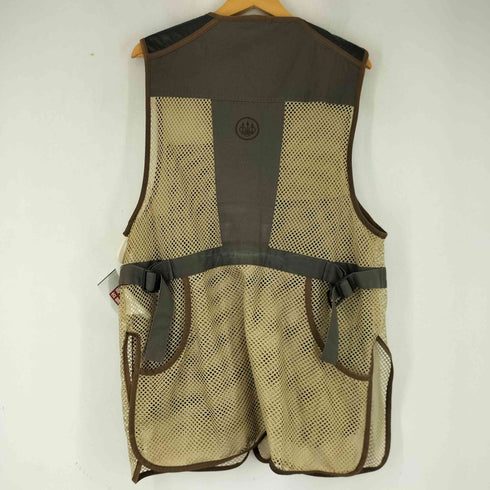 beretta レザー切替 メッシュ ベスト メンズ import:L