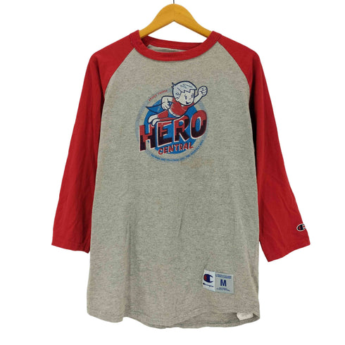チャンピオン Champion グラフィックプリント ラグラン 7分袖Tシャツ メンズ M
