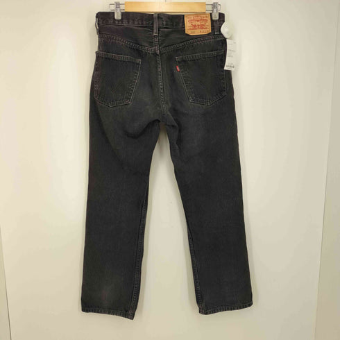 リーバイス Levis ボタン裏3455刻印 505 STRAIGHT FIT 後染め ジップフライブラックデニムパンツ メンズ W31/L30