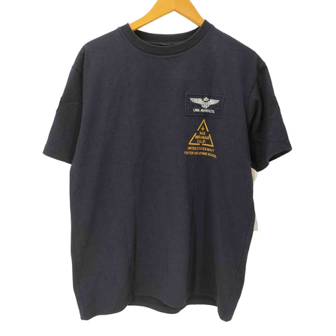 アヴィレックス AVIREX TOP GUN トップガン 星条旗 ワッペン S/S Tシャツ メンズ import:L