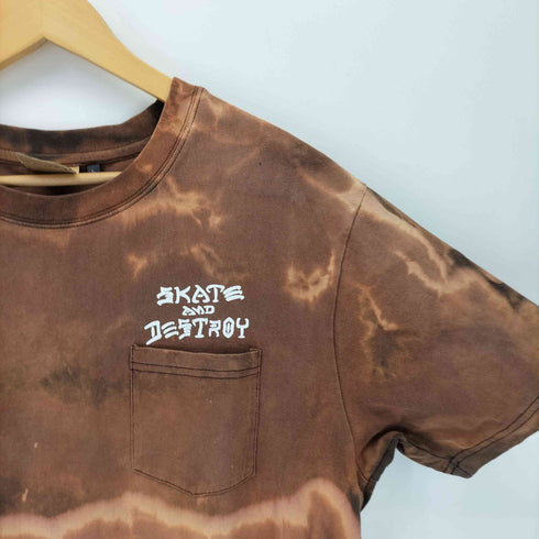 スラッシャー THRASHER タイダイ ブリーチ加工 クルーネックTシャツ メンズ L