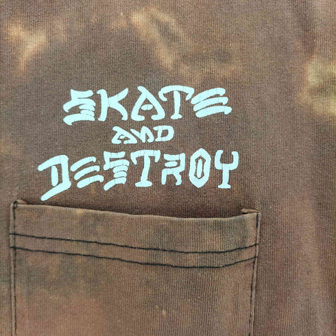 スラッシャー THRASHER タイダイ ブリーチ加工 クルーネックTシャツ メンズ L