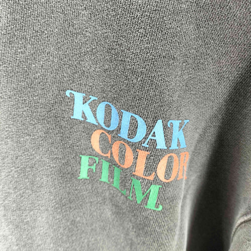 KODAK Appare 企業ロゴ 後染め ビンテージ 加工 ピグメントダイ スウェット トレーナー メンズ import:M