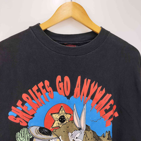 GARMENT GRAPHICS 90S USA製 SHERIFFS GO ANYWHERE TO CATCH THE BAD GUY キャラクタープリントTシャツ コピーライト1993 メンズ import:L