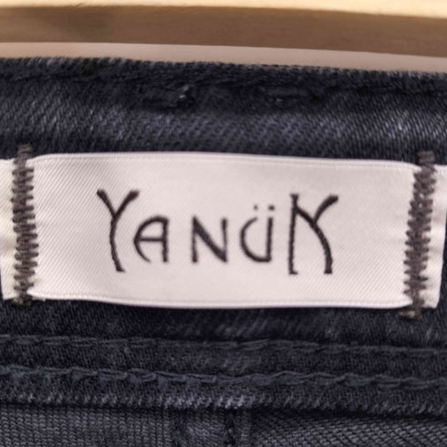 ヤヌーク YANUK パトリシアアンクル ブラックデニムスキニーパンツ レディース 24