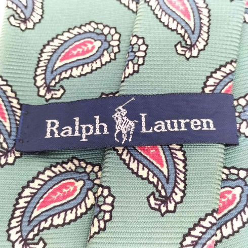 ラルフローレン RALPH LAUREN ペイズリー柄 シルクネクタイ メンズ