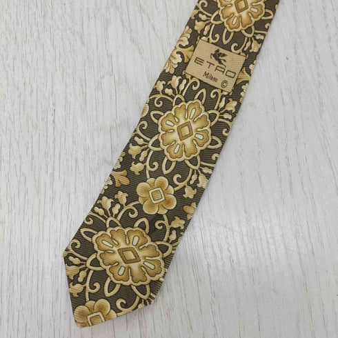 エトロ ETRO 総柄 シルクネクタイ メンズ