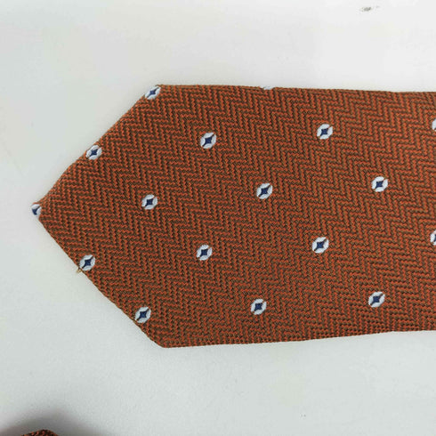 エルメネジルドゼニア Ermenegildo Zegna ヘリンボーン ドット柄 シルクネクタイ メンズ