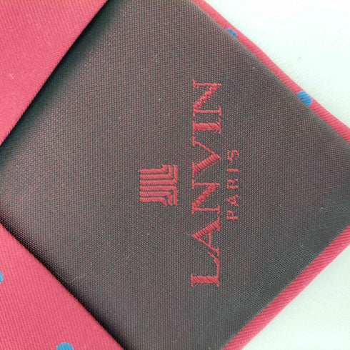 ランバン LANVIN ドット柄 シルクネクタイ メンズ