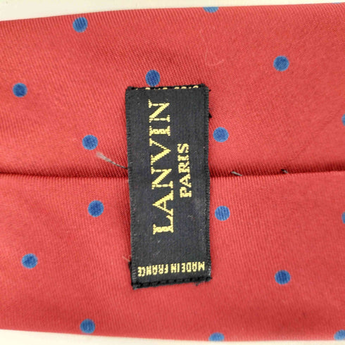 ランバン LANVIN ドット柄 シルクネクタイ メンズ