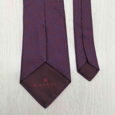 ランバン LANVIN 総柄 シルクネクタイ メンズ