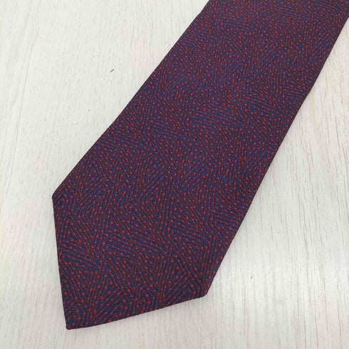 ランバン LANVIN 総柄 シルクネクタイ メンズ